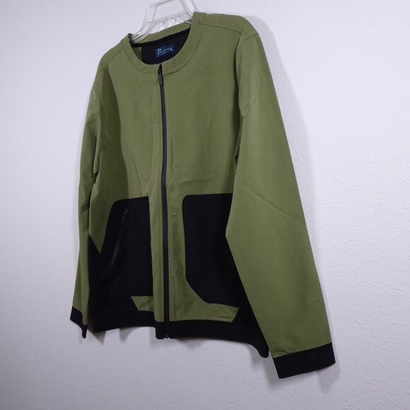 Under Armour UAS Pivot Stretch Jacket Men's Size L Green Bomber Full Zip Outdoor - Picture 2 of 9